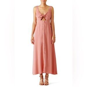 Mara Hoffman Pink Tie Midi Dress